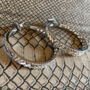 Clear Crystal Hoop Earrings
